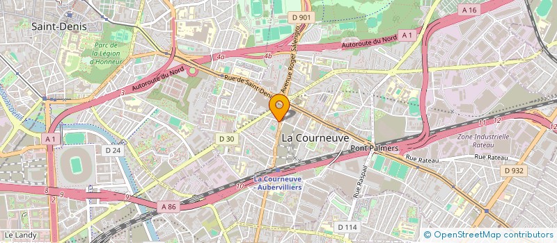 localisation de l'entreprise PEGASE IMPORT-EXPORT à LA COURNEUVE