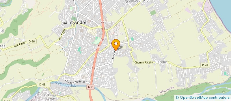 localisation de l'entreprise PEGASE INVEST S.A.S à SAINT-ANDRE