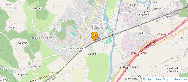 localisation de l'entreprise PEGASE PLEIN AIR  SAINT-ASTIER