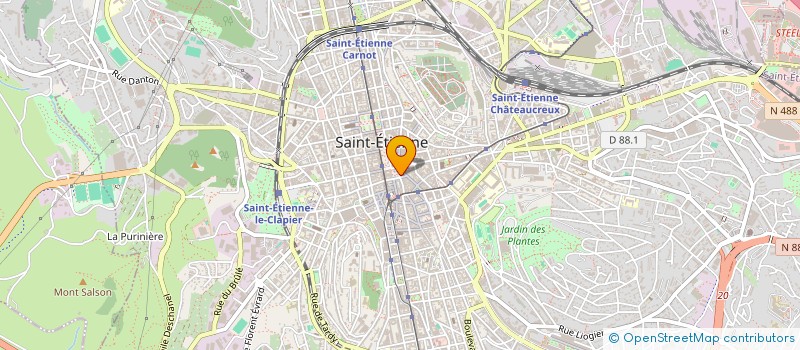 localisation de l'entreprise PEGASUS à SAINT-ETIENNE