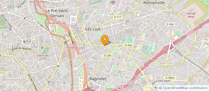 localisation de l'entreprise PEGASUS COLOR à BAGNOLET