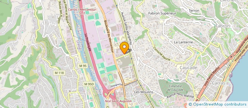 localisation de l'entreprise PEGAZUR CHAUFFEUR PRIVE à NICE