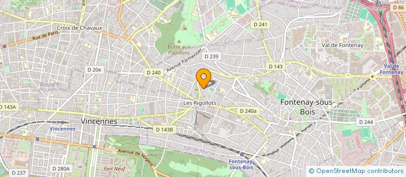 localisation de l'entreprise PEGAZZ & L'HELICON à FONTENAY-SOUS-BOIS