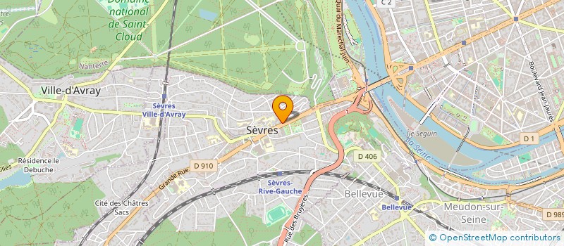 localisation de l'entreprise PEGEX à SEVRES