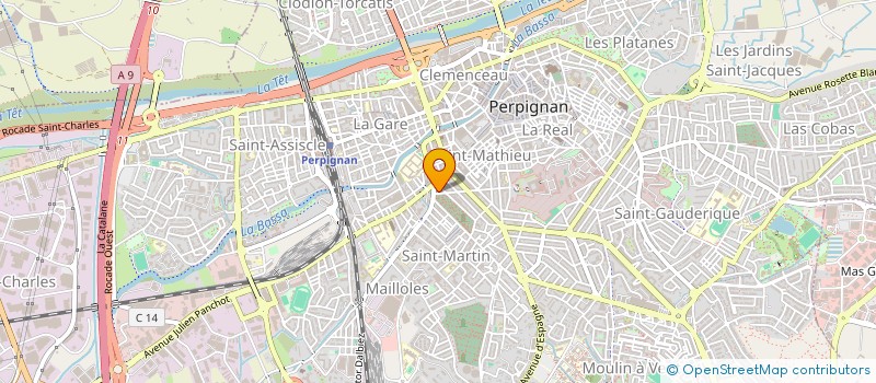 localisation de l'entreprise PEGUE BRUTUS  PERPIGNAN