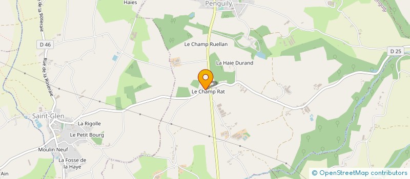 localisation de l'entreprise PEGUIN BRETAGNE  SAINT-GLEN