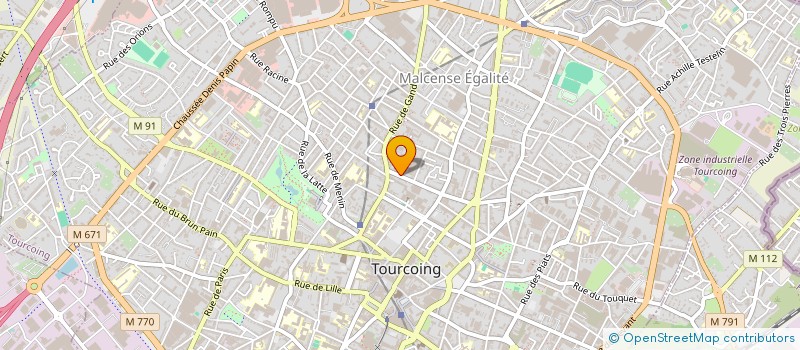 localisation de l'entreprise PEIGNAGE DUMORTIER à TOURCOING