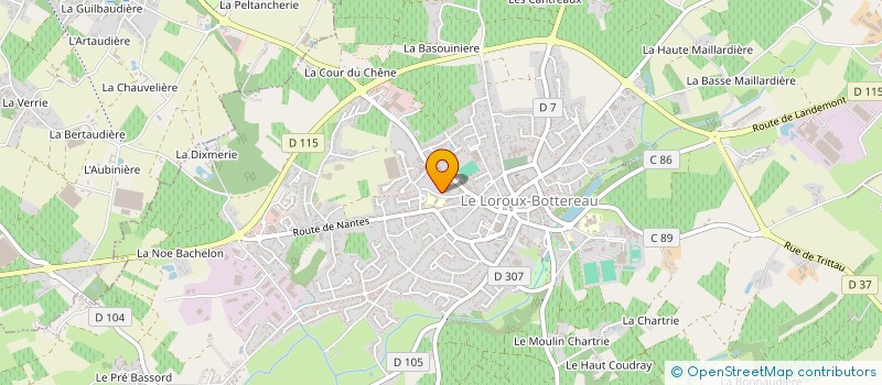 localisation de l'entreprise PEIGNE  LE LOROUX-BOTTEREAU