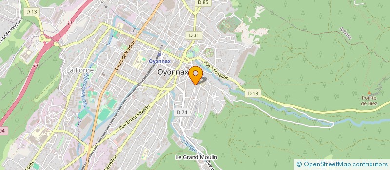 localisation de l'entreprise PEIGNES LEON GUILLOT  OYONNAX