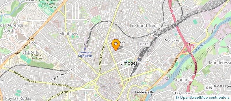 localisation de l'entreprise PEINT&DECO 87 à LIMOGES