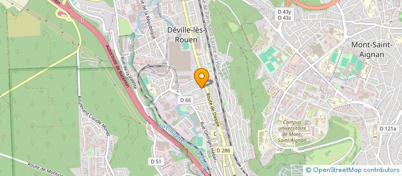 localisation de l'entreprise PEINT RENOV ENTRET DECORAT IMM AMELIORAT  DEVILLE-LES-ROUEN