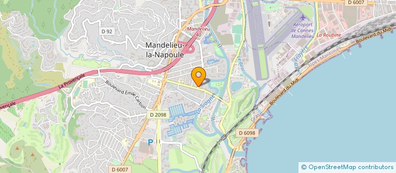 localisation de l'entreprise PEINTADECOR à MANDELIEU-LA-NAPOULE