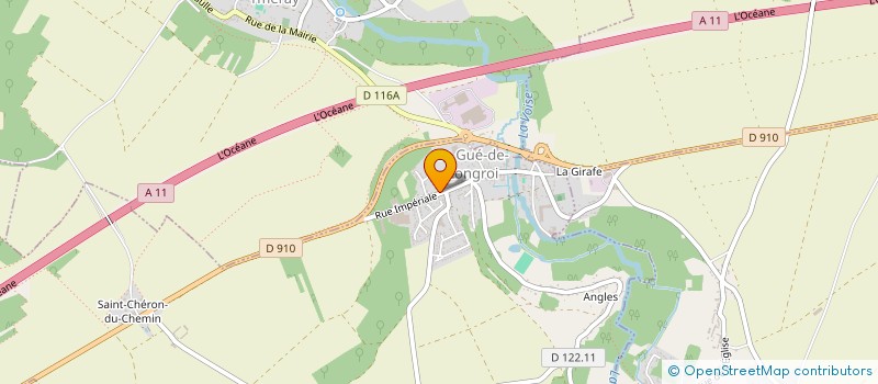 localisation de l'entreprise PEINTAS SARL à LE GUE-DE-LONGROI