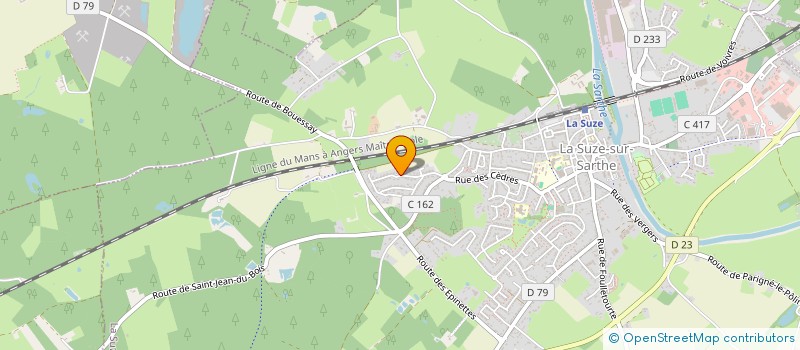 localisation de l'entreprise PEINTURE ARC EN CIEL  LA SUZE-SUR-SARTHE