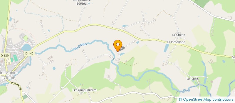 localisation de l'entreprise PEINTURE AUBINOISE  SAINT-AUBIN-LE-CLOUD