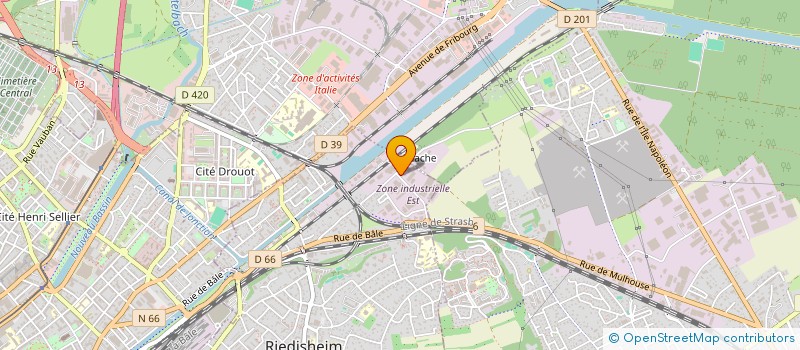 localisation de l'entreprise PEINTURE BACH  RIEDISHEIM