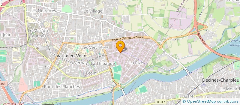 localisation de l'entreprise PEINTURE BATIMENT JOURDAN  VAULX-EN-VELIN