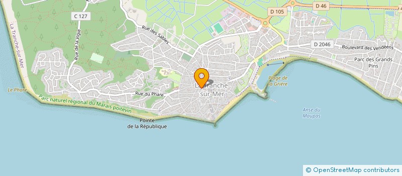 localisation de l'entreprise PEINTURE DE L'AUNIS  LA TRANCHE-SUR-MER