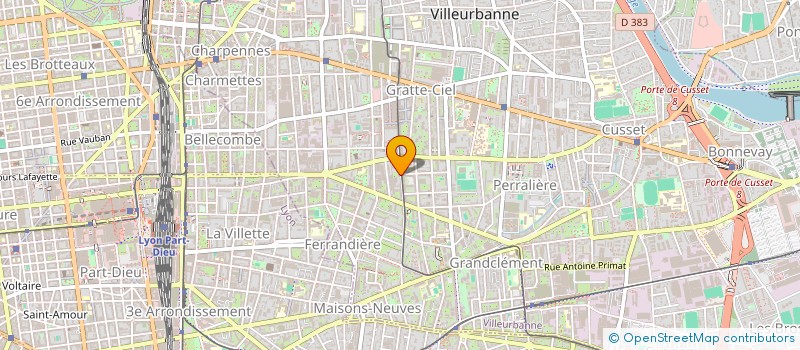 localisation de l'entreprise PEINTURE DECORATIONS  VILLEURBANNE