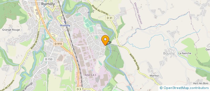 localisation de l'entreprise PEINTURE DES ALPES  RUMILLY