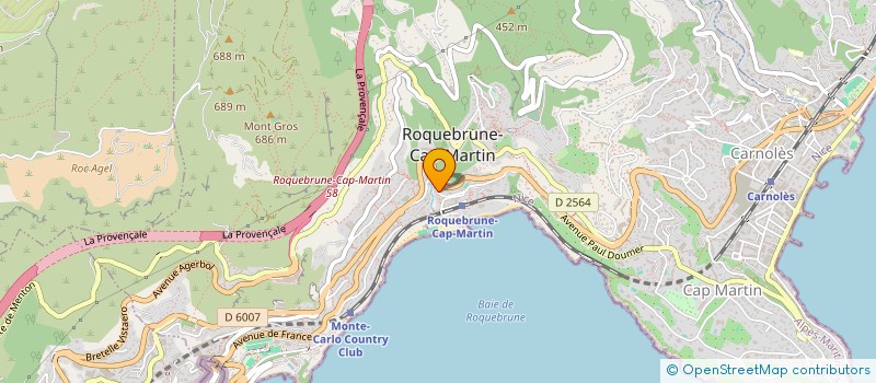 localisation de l'entreprise PEINTURE DESIGN à ROQUEBRUNE-CAP-MARTIN