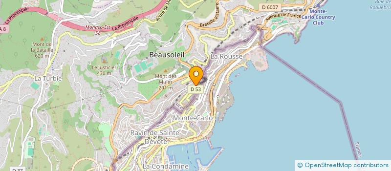 localisation de l'entreprise PEINTURE DU TROPHEE à BEAUSOLEIL
