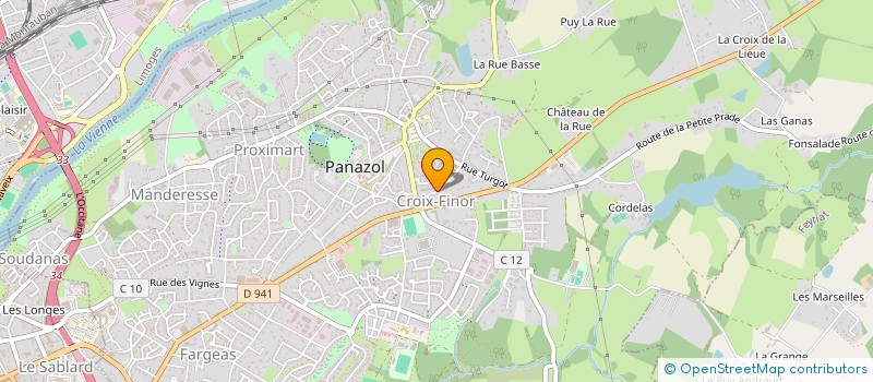 localisation de l'entreprise PEINTURE & ENDUIT à PANAZOL