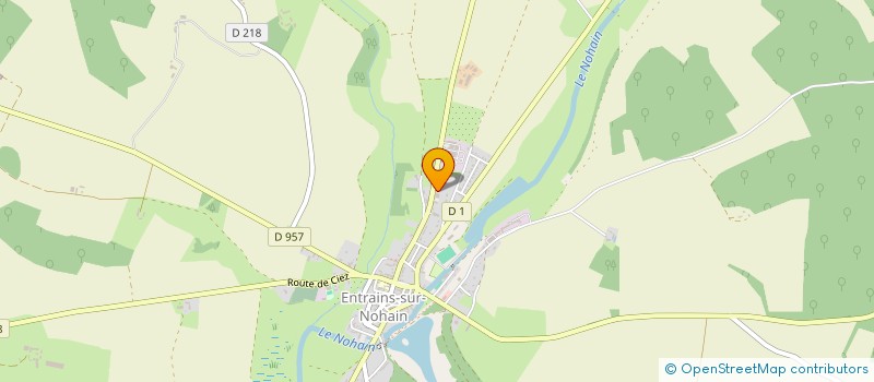 localisation de l'entreprise PEINTURE ET RAVALEMENT DU CENTRE à ENTRAINS-SUR-NOHAIN