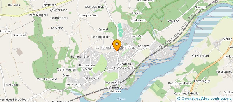 localisation de l'entreprise PEINTURE EUROPEENNE  PLOUEDERN