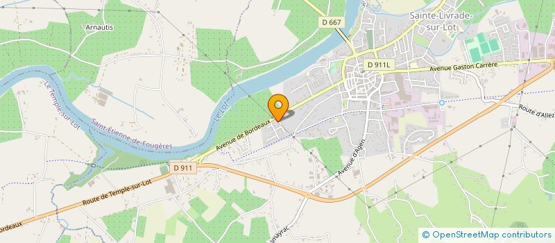 localisation de l'entreprise PEINTURE ISO47  SAINTE-LIVRADE-SUR-LOT