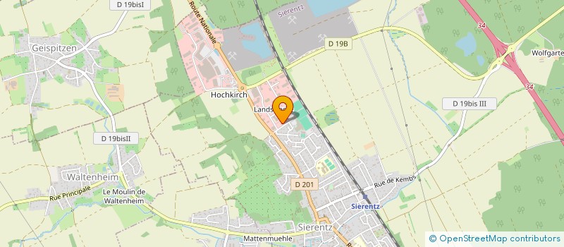 localisation de l'entreprise PEINTURE KWAST  SIERENTZ