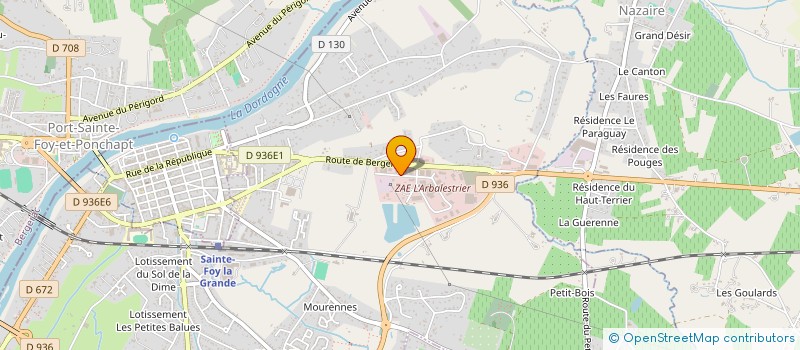 localisation de l'entreprise PEINTURE LAGORCE  PINEUILH