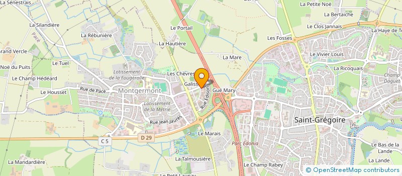 localisation de l'entreprise PEINTURE LETTRES PUBLICITE  MONTGERMONT