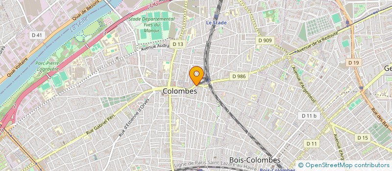 localisation de l'entreprise PEINTURE LOCATION VENTE PLV à COLOMBES
