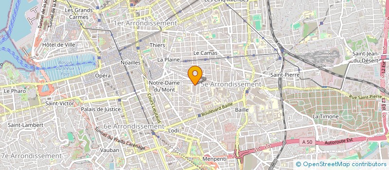 localisation de l'entreprise PEINTURE MEDITERANNEE à MARSEILLE