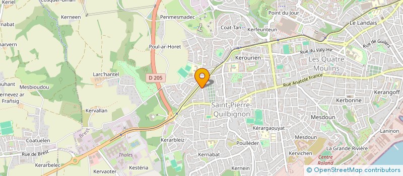 localisation de l'entreprise PEINTURE MODERNE à BREST