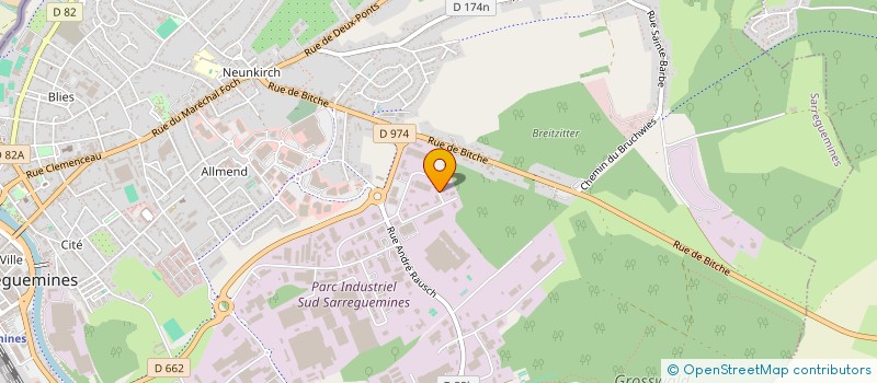 localisation de l'entreprise PEINTURE POINSIGNON  SARREGUEMINES