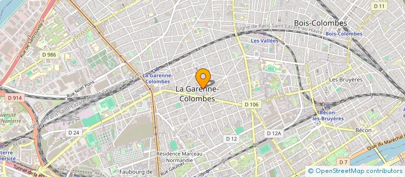 localisation de l'entreprise PEINTURE PRO à LA GARENNE COLOMBES
