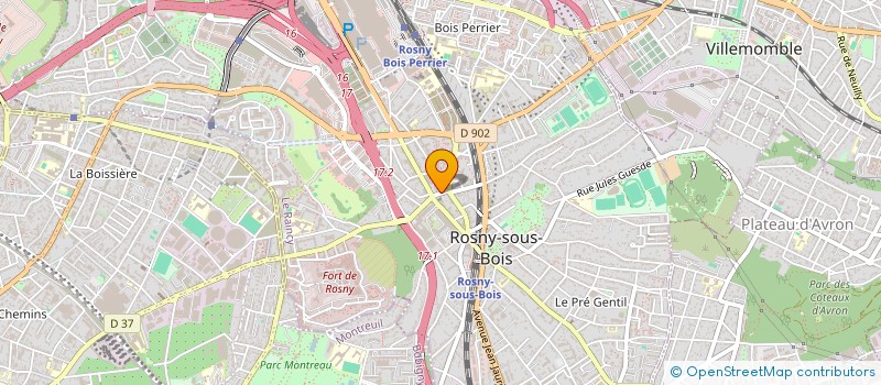 localisation de l'entreprise PEINTURE PUBLIQUE ET PRIVEE à ROSNY-SOUS-BOIS