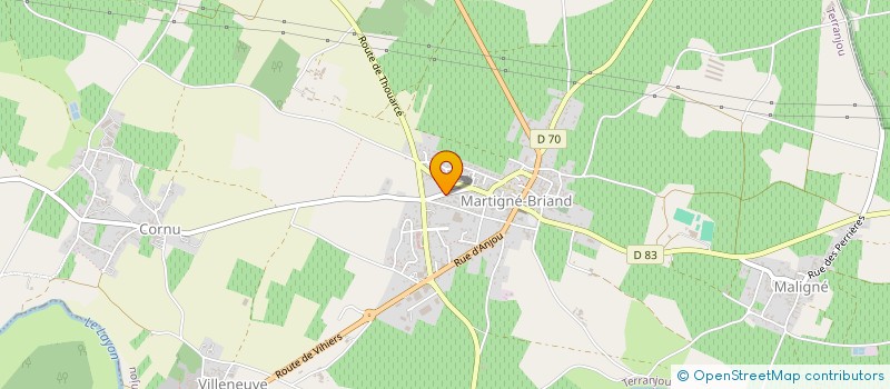 localisation de l'entreprise PEINTURE RAUTUREAU  TERRANJOU