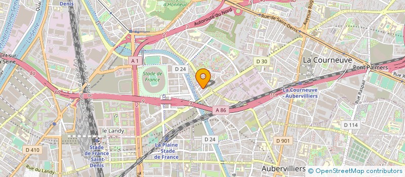 localisation de l'entreprise PEINTURE RAVALEMENT CARVAHLO à AUBERVILLIERS