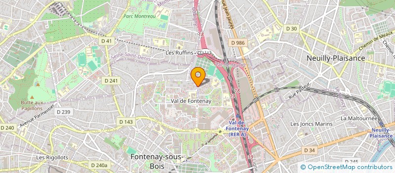 localisation de l'entreprise PEINTURE REVETEMENTS MURAUX ET DE SOLS à FONTENAY-SOUS-BOIS
