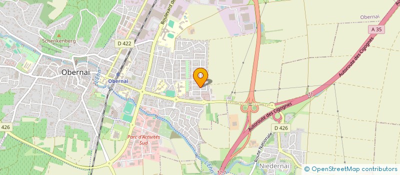 localisation de l'entreprise PEINTURE SOLEIL  OBERNAI