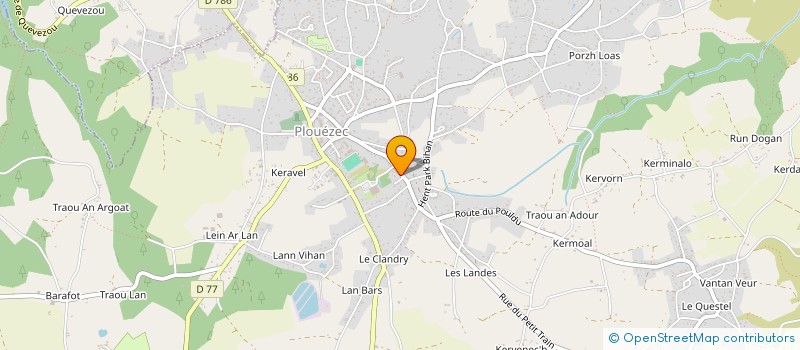 localisation de l'entreprise PEINTURE SUR BOIS à PLOUEZEC