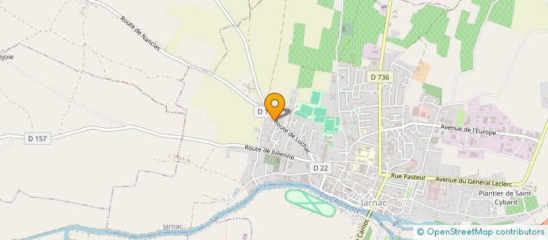 localisation de l'entreprise PEINTURE TP à JARNAC