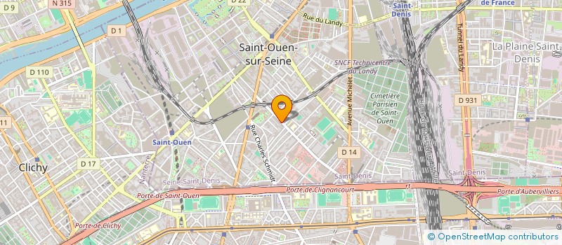 localisation de l'entreprise PEINTURE TRAVAUX ISOLATION (PTI) à SAINT-OUEN-SUR-SEINE
