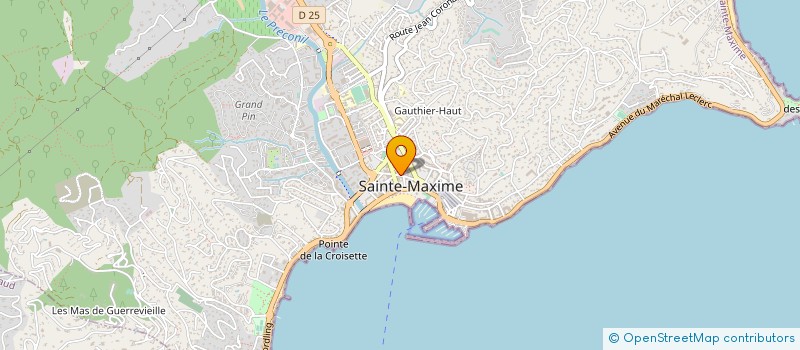 localisation de l'entreprise PEINTURE VITRERIE MIROITERIE SILIQUINI à SAINTE-MAXIME