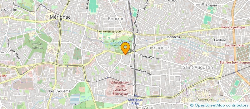 localisation de l'entreprise PEINTURES  MERIGNAC