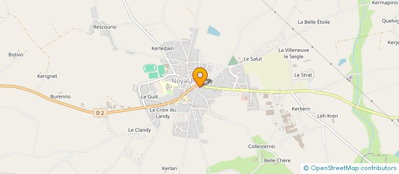 localisation de l'entreprise PEINTURES AUDO GERALD à NOYAL-PONTIVY