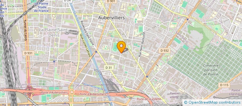 localisation de l'entreprise PEINTURES BAT  AUBERVILLIERS